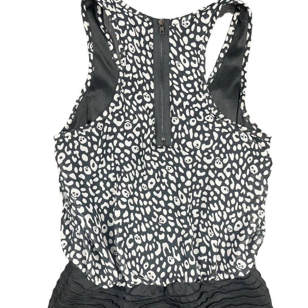 Vanity Vintage Rockabilly Skulls Sleeveless Dress Mini Skirt Zip Up Women's Sz S - Picture 5 of 16